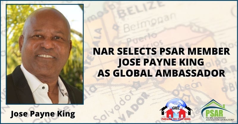 Congratulations to PSAR member Jose Payne King serving this year as a NAR 2021 Global Ambassador