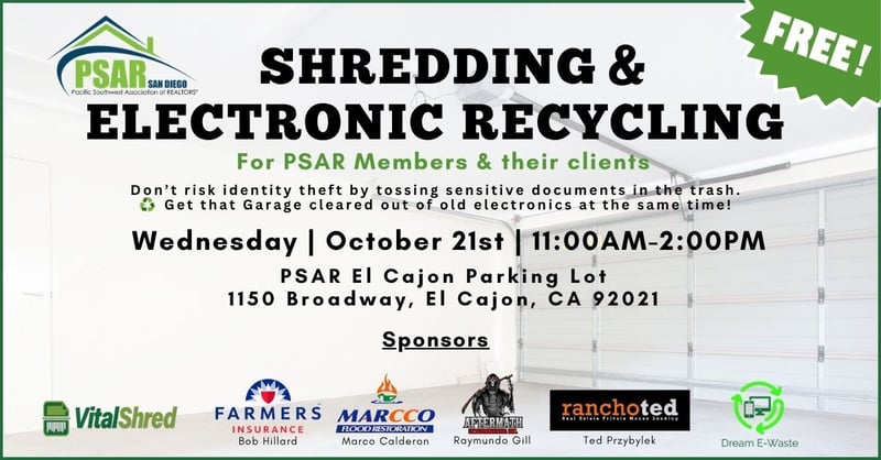 PSAR Free Shredding and Electronic Recycle Event