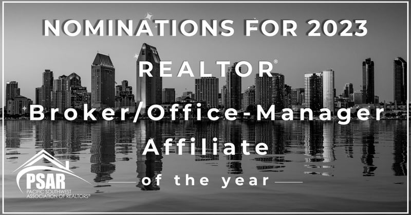 REALTOR®, Broker/Office Manage, Affiliate Of The Year and Service Award Nominations