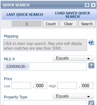 CRMLS Paragon Quick Search