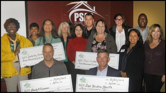 PSAR Charity Presents Checks to those in need