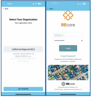 connect home screen