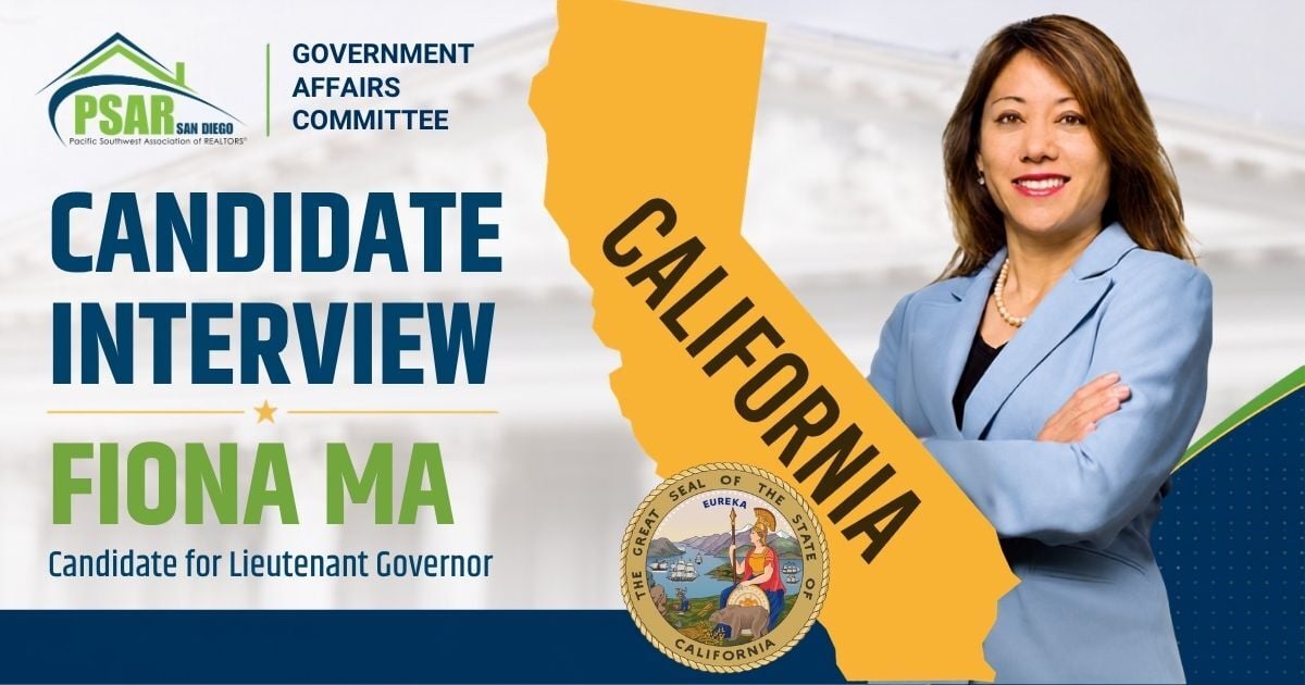 PSAR Government Affairs Hosts an Interview with Fiona Ma, Candidate for Lieutenant Governor