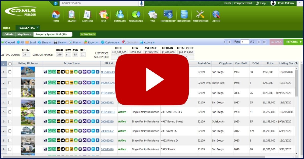 A few Key Videos To Get Paragon MLS working right